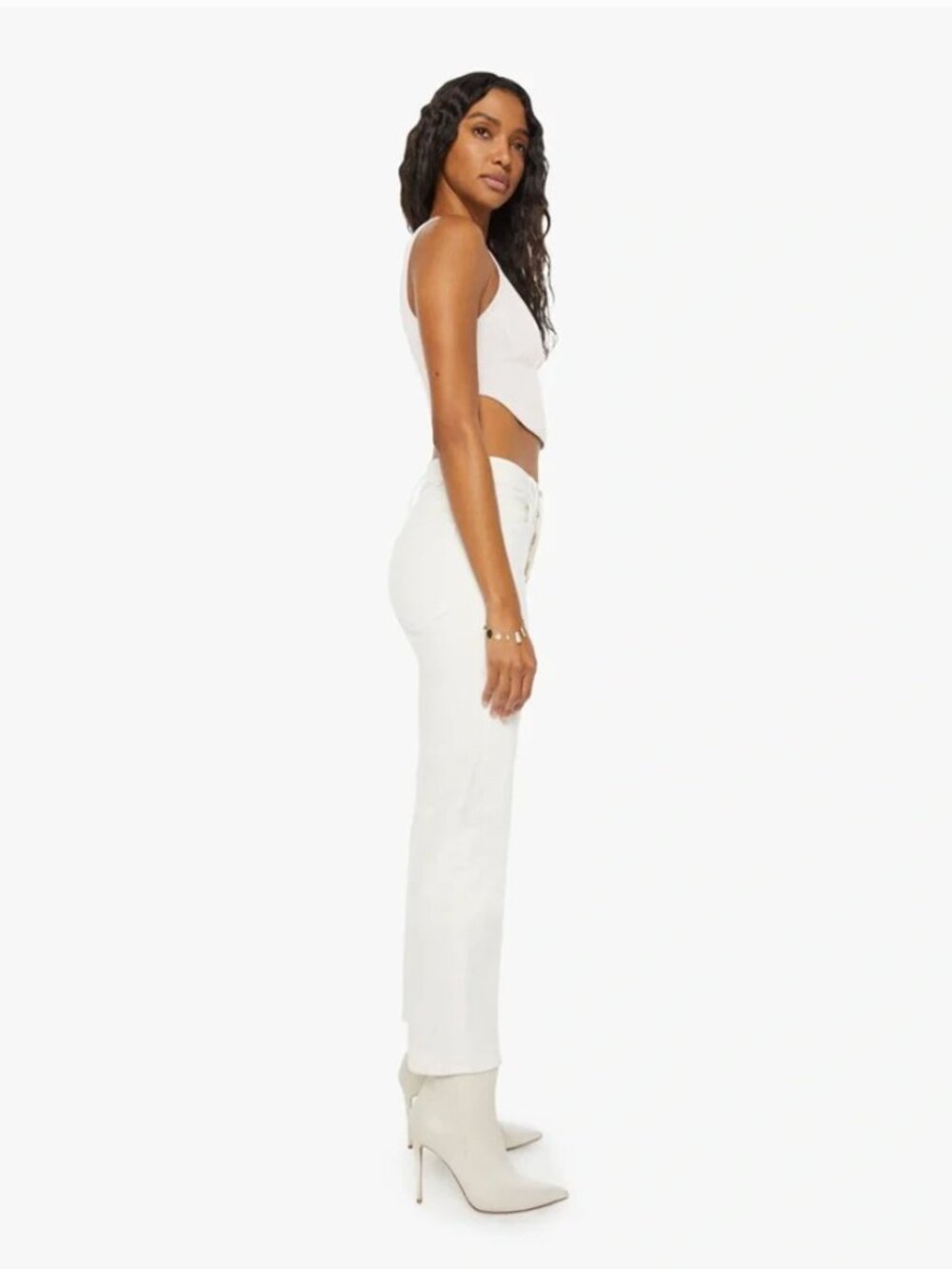 MOTHER Tomcat Ankle Jean in Cream Puffs Size 26 - Picture 3 of 10